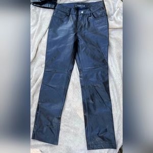 Leather Straight leg pants